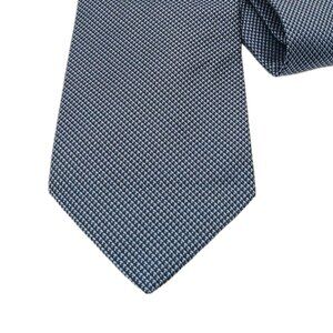 Jim Thompson Silk Tie Men’s 59” Navy Blue Woven Modern Corpcore Wide New